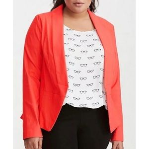 Torrid Coral Cut Away Blazer